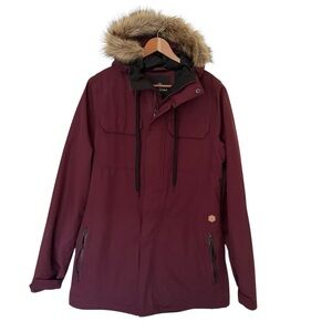 Volcom Shadow Insulated Ski Jacket Burgundy Size XL